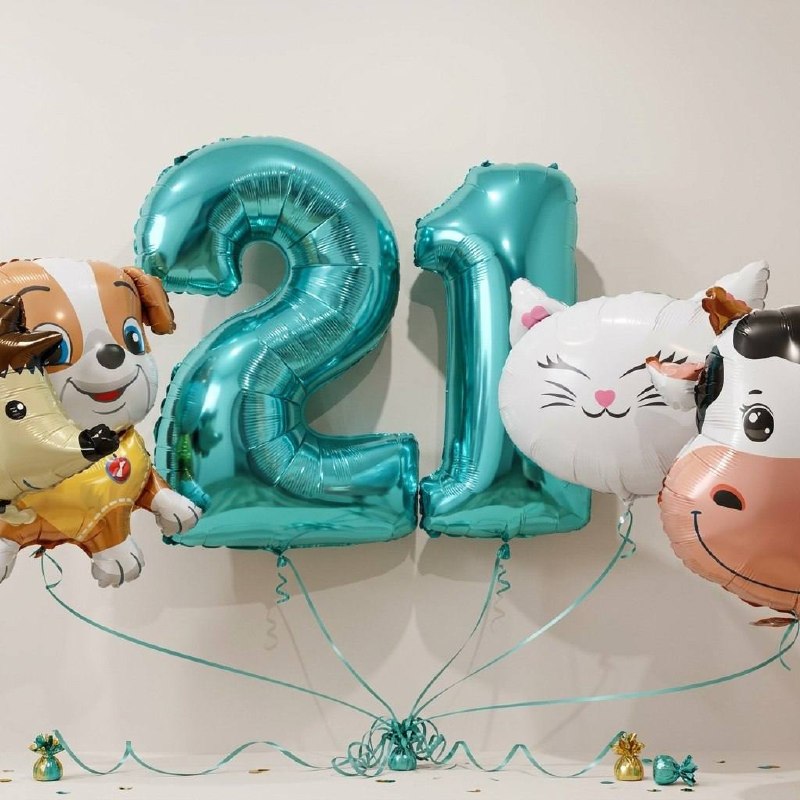 Набор шаров «Бирюзовый хром»